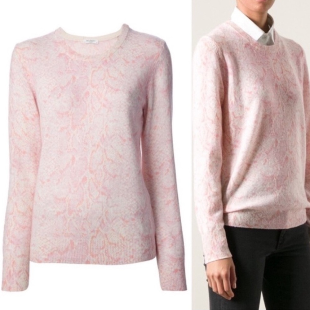 BOGO! Equipment Femme Cashmere Pink Python Shane Sweater Large